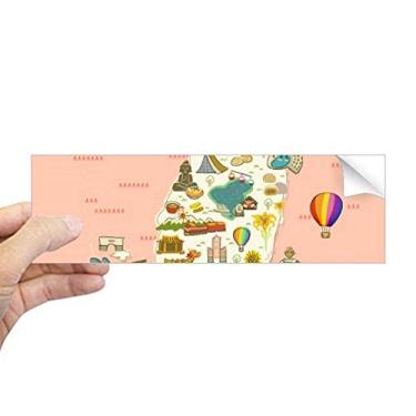 Imagem de DIYthinker Taiwan Travel Atrations China Adesivo retangular para para-choque Notebook Janela Decalque
