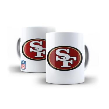 Imagem de Caneca Branca Porcelana San Francisco 49Ers Nfl Futebol Americano + Ca