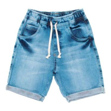 Imagem de Bermuda Jeans Mania Kids Menino Com Elastico