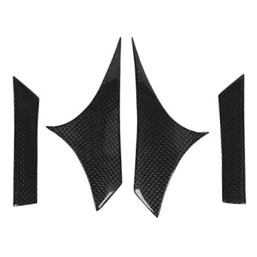 Imagem de Conjunto de adesivos decorativos para espelho retrovisor de carro, conjunto de 4 peças para espelho retrovisor esquerdo e direito, adesivo de fibra de carbono para 458 Italia Spider Speciale 2010