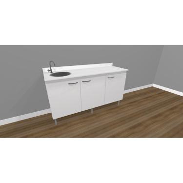 Imagem de Balcão Para Dentistas Triplo Com Pia - Deki Light