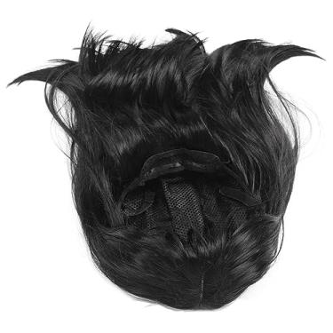 Imagem de Peruca Preta Longa, Peruca Reta Com Franja, Peruca Reta Preta Sintética, Peruca para Mulheres