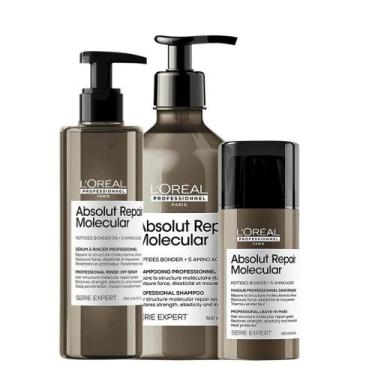 Imagem de Kit L'oréal Professionnel Absolut Repair Molecular Shampoo 500 Sérum E