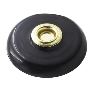Imagem de Dynwave Violoncelo anti deslizamento esteira rolha durável conveniente não skid final pino suporte para concerto iniciantes palco show 9.4cm de diâmetro, preto