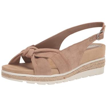 Imagem de Easy Street Sandália feminina Dot Wedge, Camurça amêndoa, 8.5 X-Wide