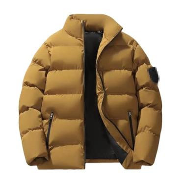 Imagem de Niiyyjj Casacos de inverno casacos masculinos espessos e quentes sobretudo masculino casual parka jaqueta acolchoada de algodão, C, G