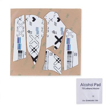 Imagem de HUYUN Painéis laterais do mouse/fita adesiva antisuor de substituição para Logit G502 X Lightspeed sem fio/com fio/mouse G502 X Plus para jogos (G502 x fita branca)