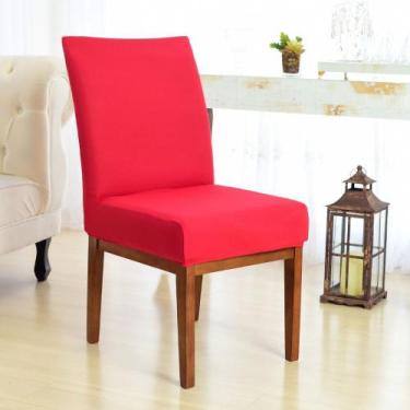 Imagem de Kit 6 Capas Para Cadeira Sala De Jantar Vermelho - Charme Do Detalhe