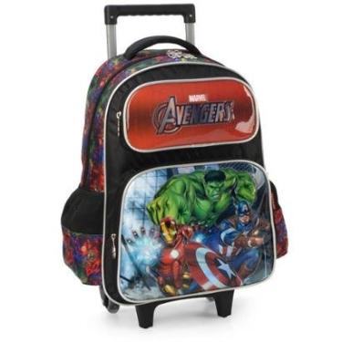 Imagem de Mochila de Rodinhas Sem Alça Luxcel Avengers Preto-Masculino