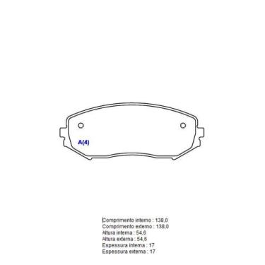 Imagem de Pastilha Freio Convencional Dianteira Sem Alarme Sistema Tokico 1379 S
