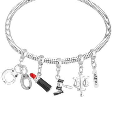 Imagem de Pulseira Profissão Direito Banhado a Prata 925 - Work Semijoias