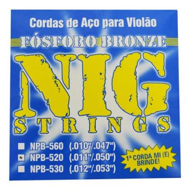 Imagem de Encordoamento de Aço para Violão Fósforo Bronze - Rouxinol