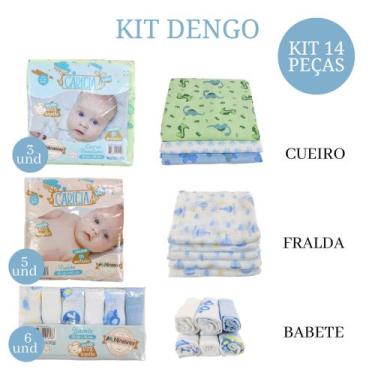 Imagem de Kit com cueiro + fralda + babetes menino - LET BABY BOLSAS DE MATERNID