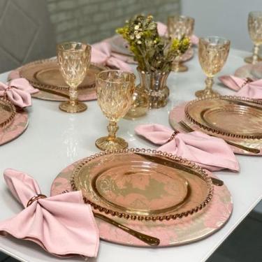 Imagem de Kit Mesa Posta Sousplat Completo Jacquard Promocional Oferta - MILLENI