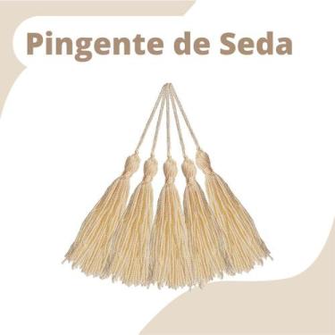 Imagem de Pingente De Seda Tassel - Franja - Bege Natural - Com 50 Unidades - Ny