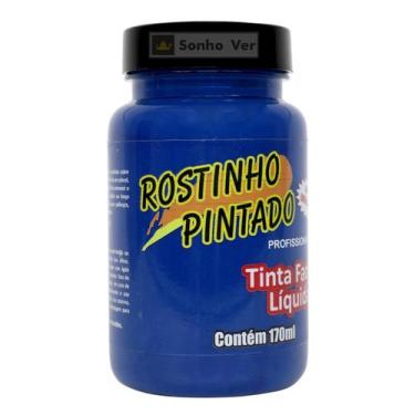 Imagem de Tinta Líquida Facial Rostinho Pintado 170ml GRANDE, Azul