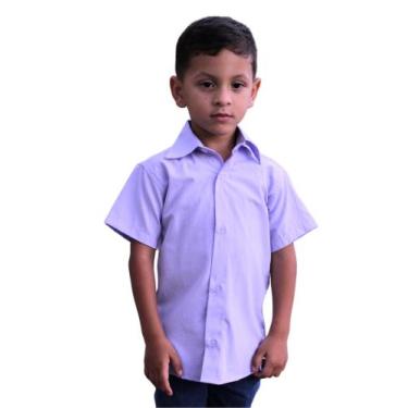 Imagem de Camisa social infantil manga curta para meninos do 1 ao 16 - Maximus, 
