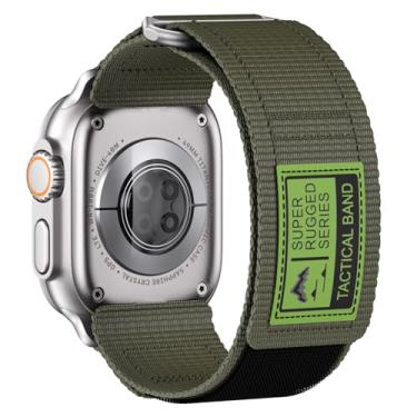 Imagem de Série super robusta - Pulseira masculina de nylon para Apple Watch Ultra 2 de 49 mm, 45 mm, 44 mm e 42 mm, pulseira ajustável para Apple Watch Ultra 9/8/7/6/5/4/3/SE/Ultra2