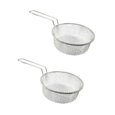 Imagem de 2un cesto fritura p/ panela redondo peneira friturama 23cm - aRAMINAS