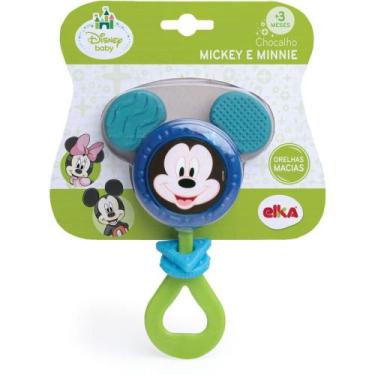 Imagem de Brinquedo para Bebê Mickey Chocalho - Elka