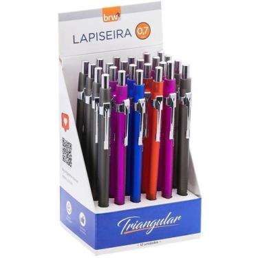 Imagem de Lapiseira 0,7MM Triangular com Borracha  4 Cores Sortidas BRW (display