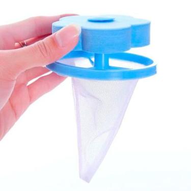 Imagem de 2 Filtro Coletor Flutuante Máquina Roupa Remove Fiapos Pelos - Ordene
