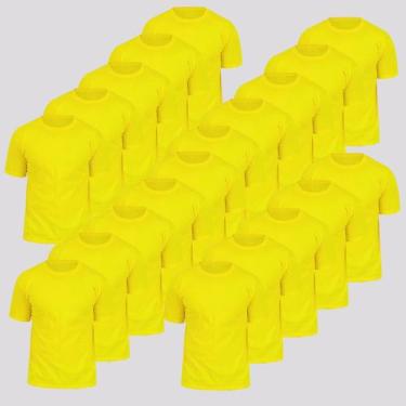 Imagem de Kit 20 Camisas Dras Basica Amarela - Fruit Of The Loom, M