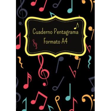 Imagem de Cuaderno Pentagrama Formato A4: Libreta de Música - 12 Pentagramas por Página en Blanco para Escribir.