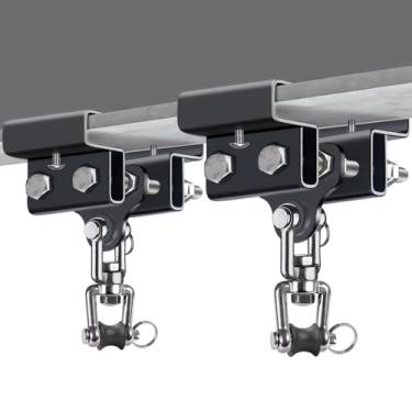 Imagem de Dolibest Suporte de saco pesado, gancho de saco de pancada, gancho de feixe I, gancho de saco pesado para acessórios de saco de pancada, suporte de saco de pancada, gancho de viga com gancho