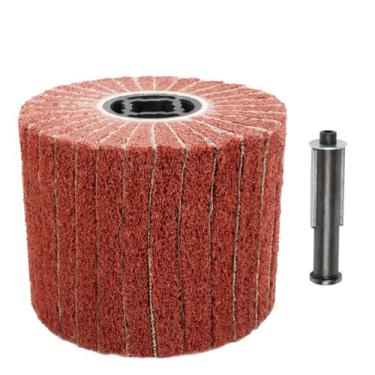 Imagem de Roda de polimento de aço inoxidável, polimento de metal, abrasivos, escova, rolo, ferramentas de polimento, 120x100x19mm, grão 40, M14,1