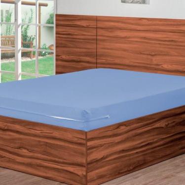 Imagem de Capa para Colchão Casal Padrão Azul 01 Peça - Bordados Ricardo