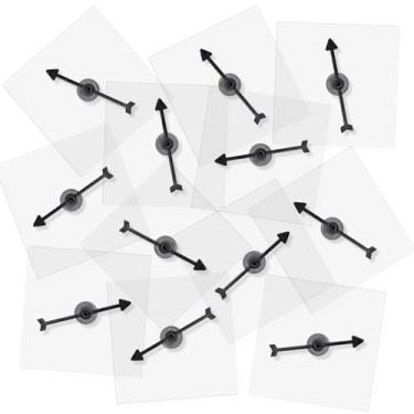 Imagem de 12pcs Game Spinners, Blank Acrylic Game Spinner Board with Rotating Arrows Erasable Arrow Game Spinners Clear Spinners for Classroom Activities Game (Square, Black Arrow)