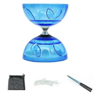Imagem de Diabolo Wokex Triple Bearing Azul com Bastões de Carbono