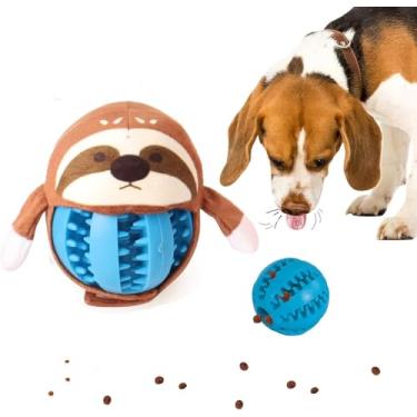 Imagem de Brinquedo para cães Sniff & Seek Pals – Bola de petisco de esconde-esconde, capa de animal de pelúcia, brinquedo interativo para enriquecimento e alívio do tédio (Slomo, a preguiça (azul))