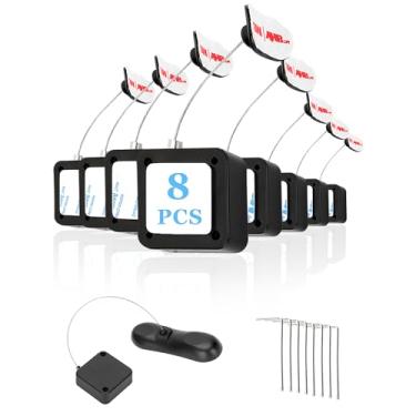 Imagem de 8Pack Remote Control Tether, 6.5 Ft Remote Control Leash, Retractable Safety Lock with Adjustable Lock Strap for TV Remotes, Game Controllers, and Tablets - Perfect for Showrooms