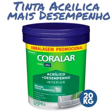 Imagem de Tinta Economica Fosca Coralar Paredes Coral 20 Litros Anti Mofo Acrili