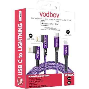 Imagem de Vodbov de alta velocidade 1 pacote trançado Lightning para cabo USB de 1,8 m, coleção avançada, certificado MFi para iPhone Xs/XS Max/XR/X/8/8 Plus/7/7 Plus/6/6 Plus/5/5S e mais (vermelho)