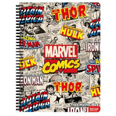 Imagem de Caderno Universitário 1 Matéria 80 Folhas Marvel Comics - School Basics