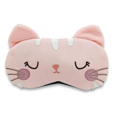 Imagem de Máscara Para Dormir Gato Rosa Gel Térmico Reduz Olheiras - Flash