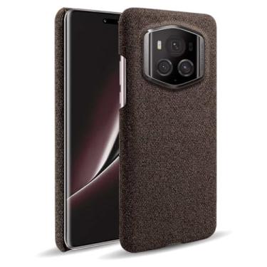 Imagem de Capa para Honor MAGIC 6 RSR,Capa desenhada em lona,Case Protetora Ultrafina com Empunhadura Macia,Design em Tecido Antichoque e Antiarranhões-Brown