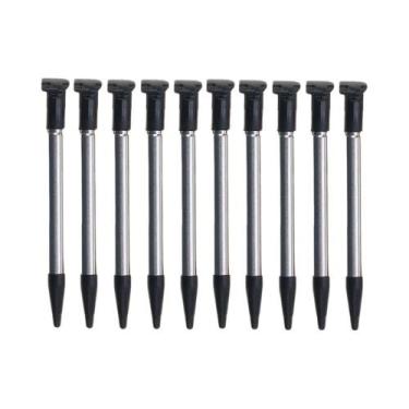 Imagem de 10 Canetas Stylus Metálicas Telescópicas para Nintendo 2DS/3DS/DS - To