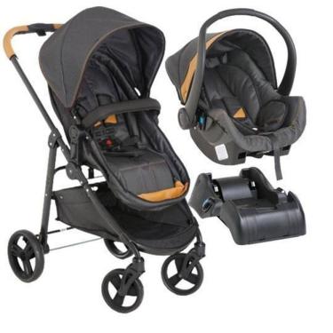 Imagem de Carrinho Galzerano Extreme Caramelo Com Bebe Conforto E Base