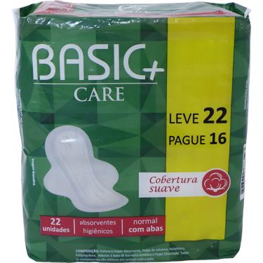Imagem de Absorvente basic + care Suave com Abas Leve 22 Pague 16