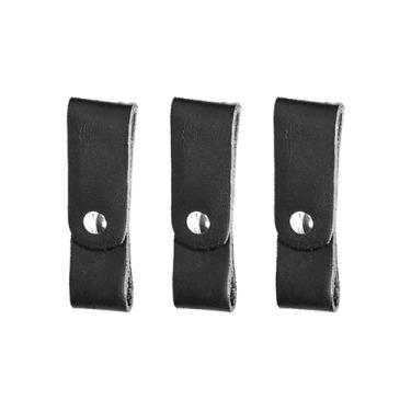 Imagem de Alça de couro para cabresto de cavalo da Kensington — Kit de reparo para cabides danificados — quebra de couro se a parte superior pegar um objeto imóvel para segurança de cavalos — Pacote com 3 — Preto