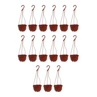 Imagem de Ｂｅｓｇａ 15 peças de vasos suspensos para plantas, suporte para plantas com gancho e furos de drenagem para ambientes internos, externos, escritórios, casas, 9.5 Cm X 6 Cm
