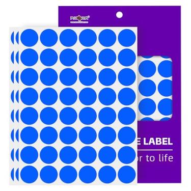 Imagem de PARLAIM Etiquetas adesivas de ponto de código de cor de 2,5 cm, adesivos de círculo azul, etiqueta de pontos redondos para marcação de escritório em casa, organização, 720 peças (azul)