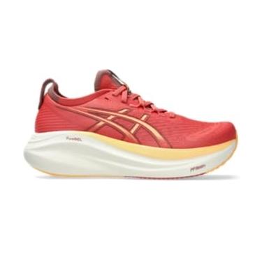 Imagem de ASICS Tênis feminino Gel-Nimbus 27, Argila rosa escuro/brilho laranja, 35