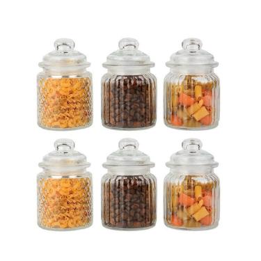 Imagem de Conjunto 6 Potes Vidro Hermético 300Ml Class Home