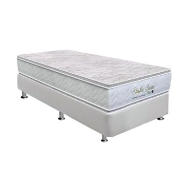 Imagem de Cama Box Solteiro: Colchão Molas Ensacadas Orthoflex Starflex Dream+Base White(88X188)