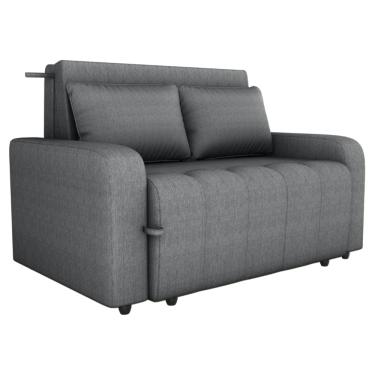 Imagem de Sofa Cama 2 Lugares 138 cm Amora Linho Vancouver Cinza Milani Store